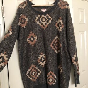 Glittery long sweater